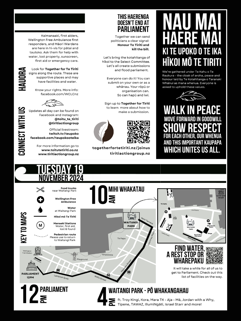 An image of what the hīkoi pamphlet.